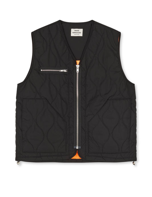 Poly Twill Ayla Vest, Black