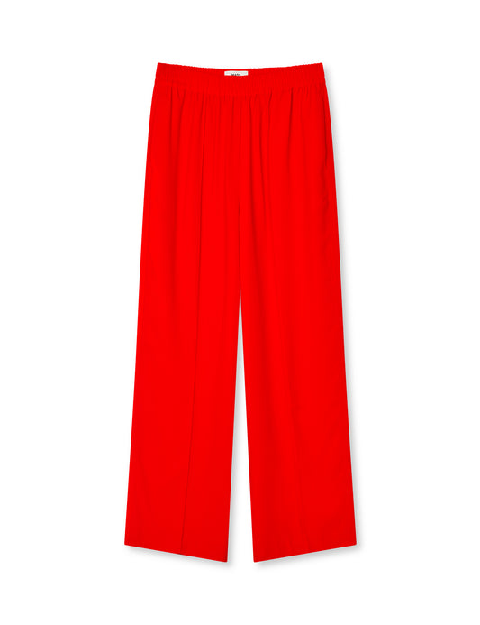 Light Crepe Harper Pants, Fiery Red