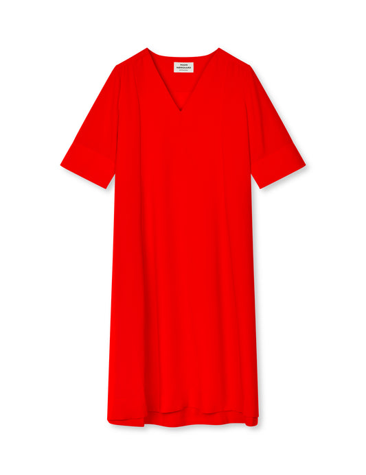 Light Crepe Margot Dress, Fiery Red