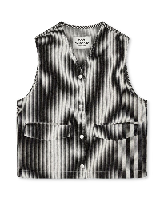 Hickory Punk Molly Vest, Black/White