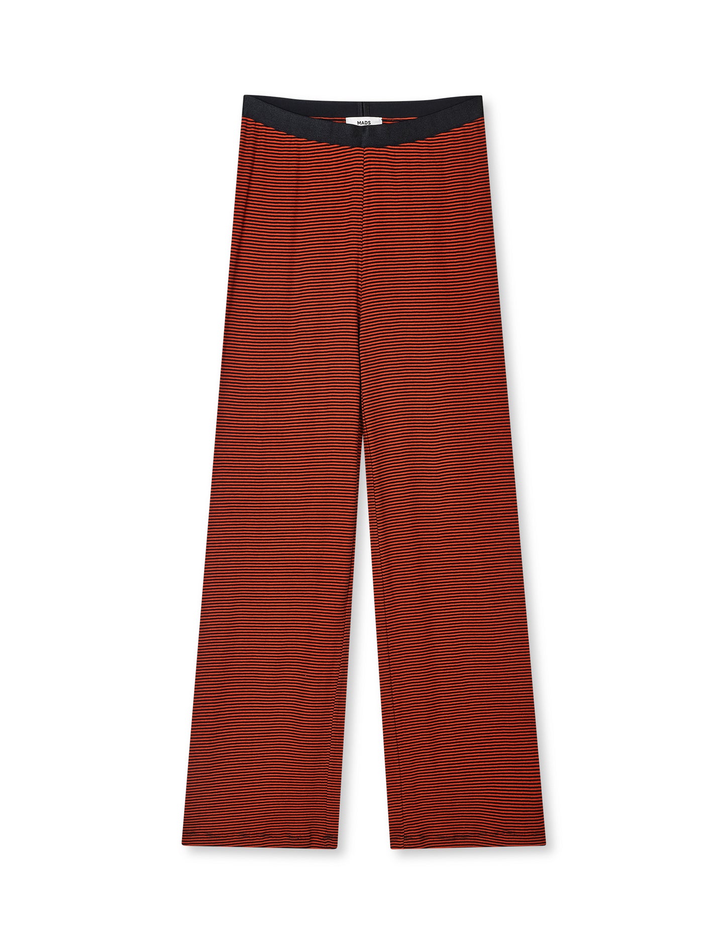 2x2 Cotton Stripe Velon Pants, Fiery Red/Black