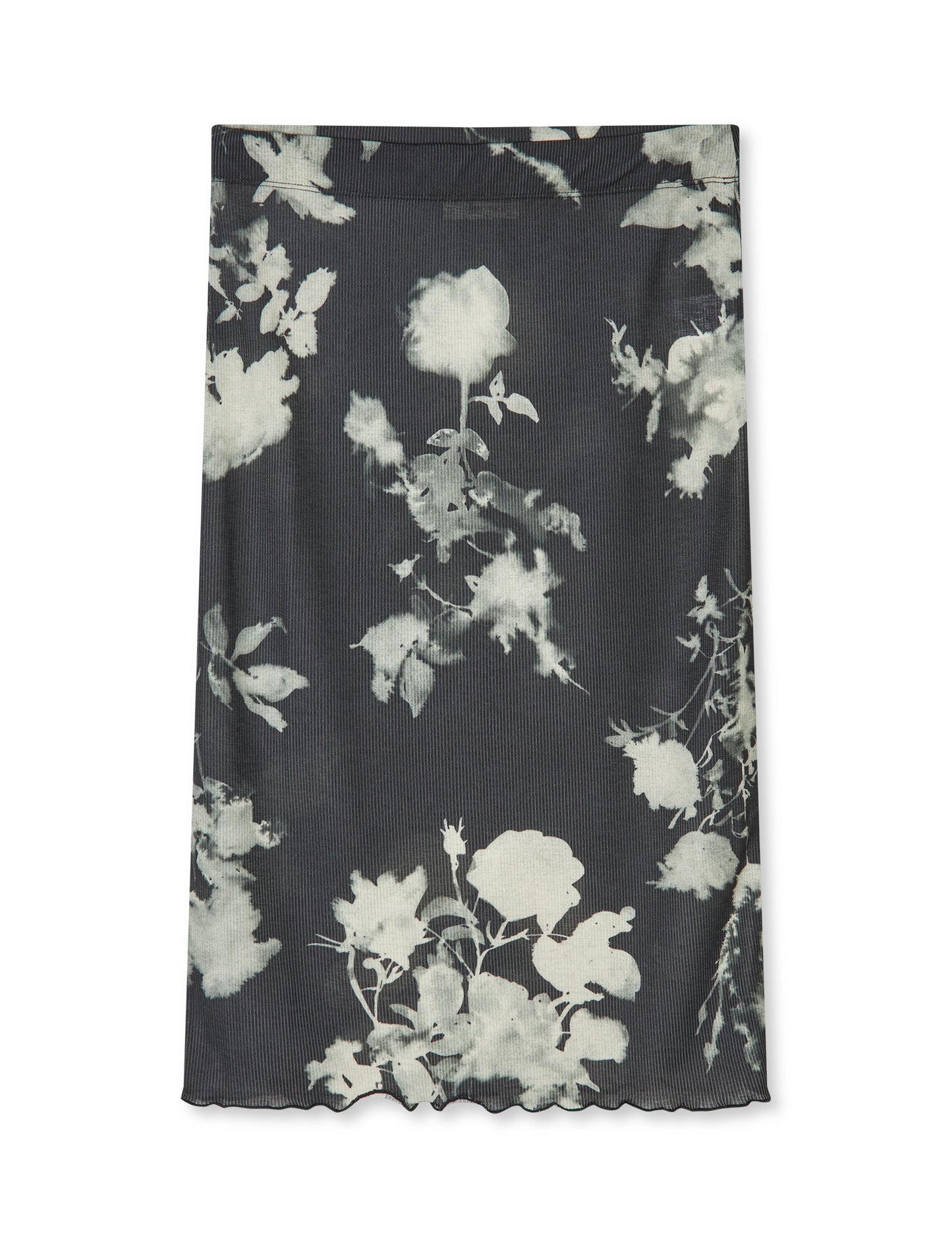 Sherib Emana Skirt, Ink Flower AOP/Balck