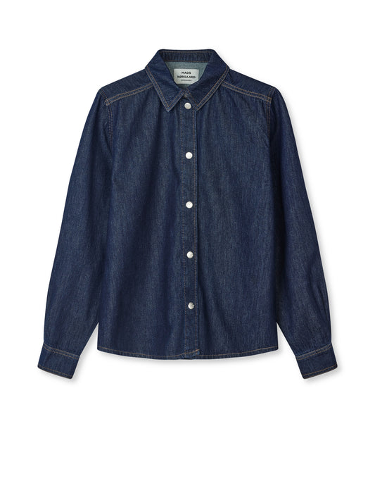 Cosy Denim Crane Shirt, Dark Indigo