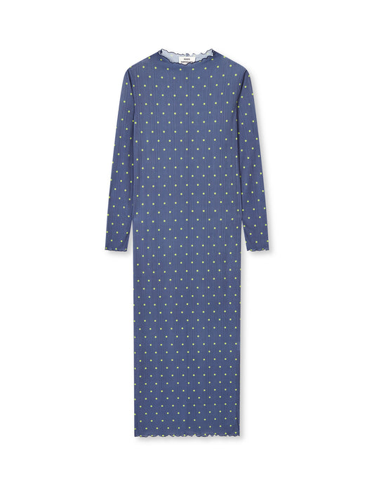 Fancy Jersey Melanie Dress, AOP Dot/Parisian Night