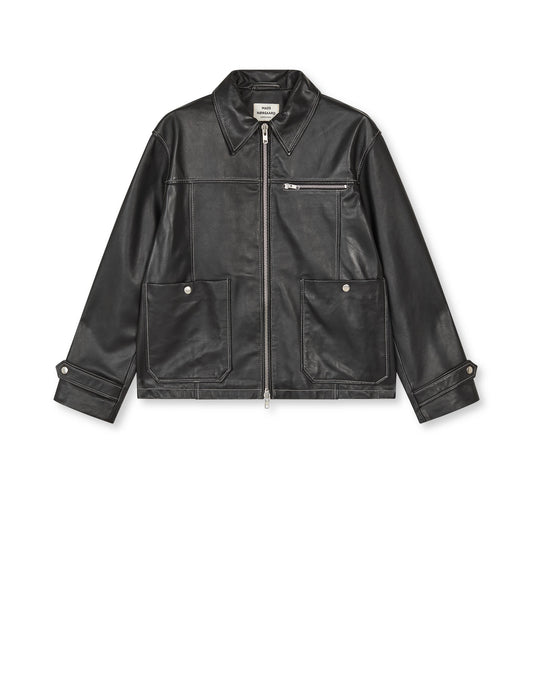 Soft Leather Jones Jacket, Black