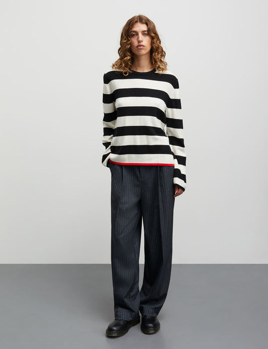 Tight Cotton Ivy Knit, Black/Vanilla Ice