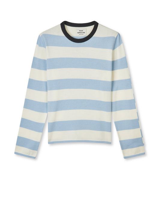 Tight Cotton Ivy Knit, Cashmere Blue/Vanilla Ice