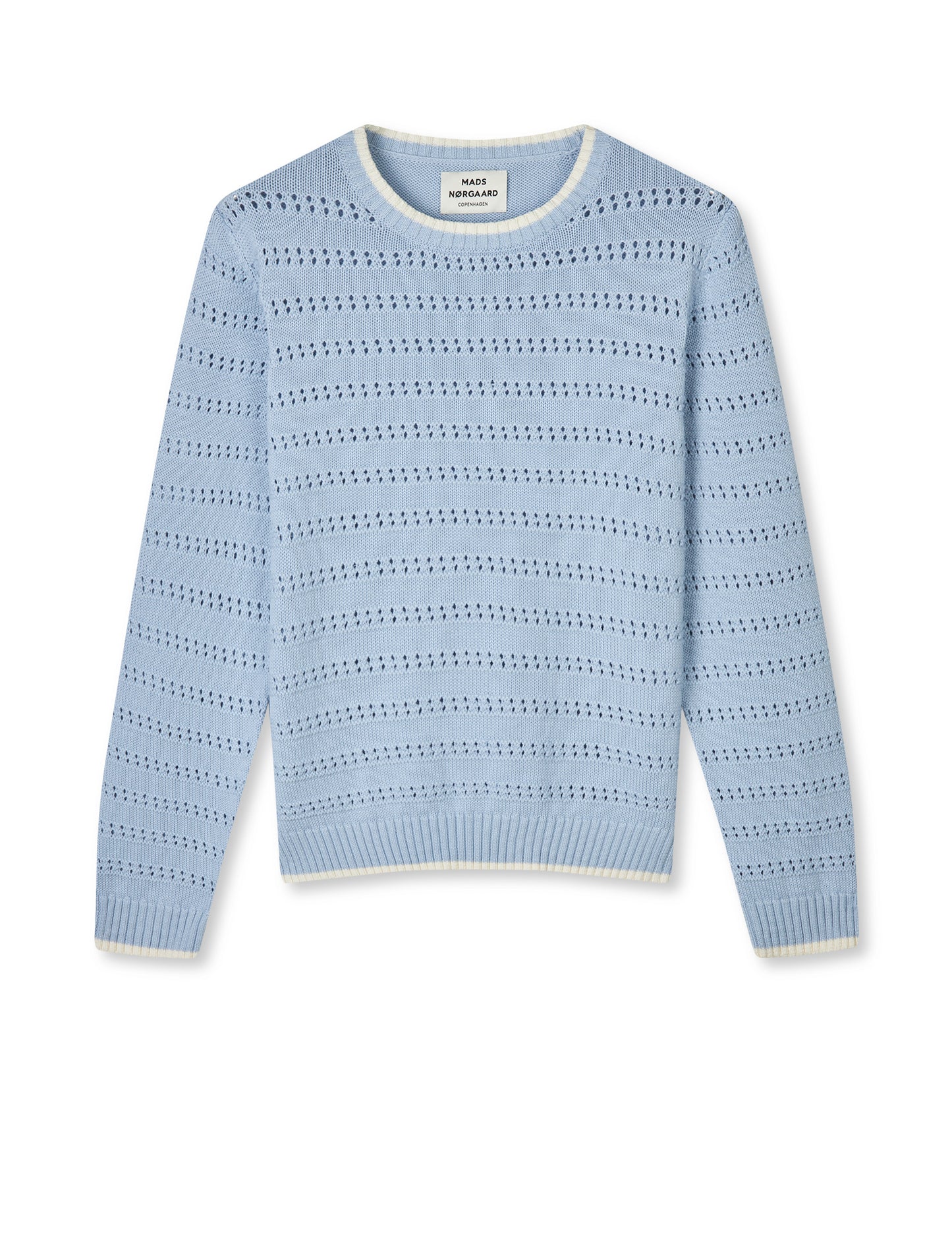 Tight Cotton Ingrid Knit, Cashmere Blue/Vanilla Ice