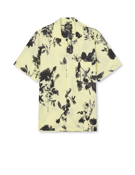 Prime Cotton Poplin Kenji AOP Shirt SS, Tender Yellow