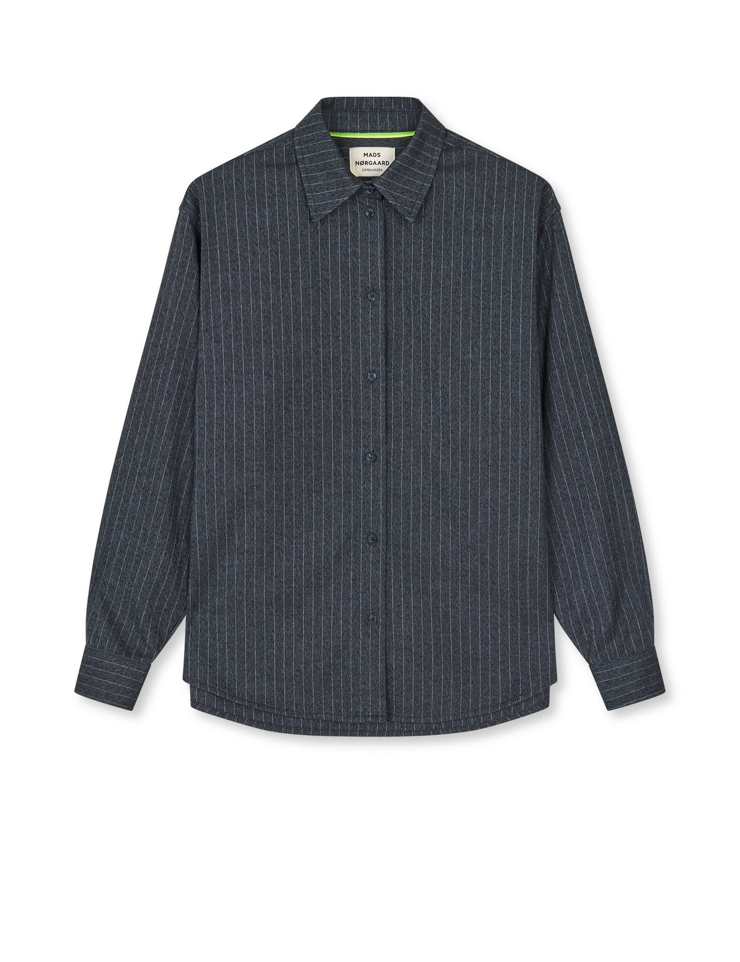 Pinstripe Melange Crelly Shirt, Parisian Night Melange