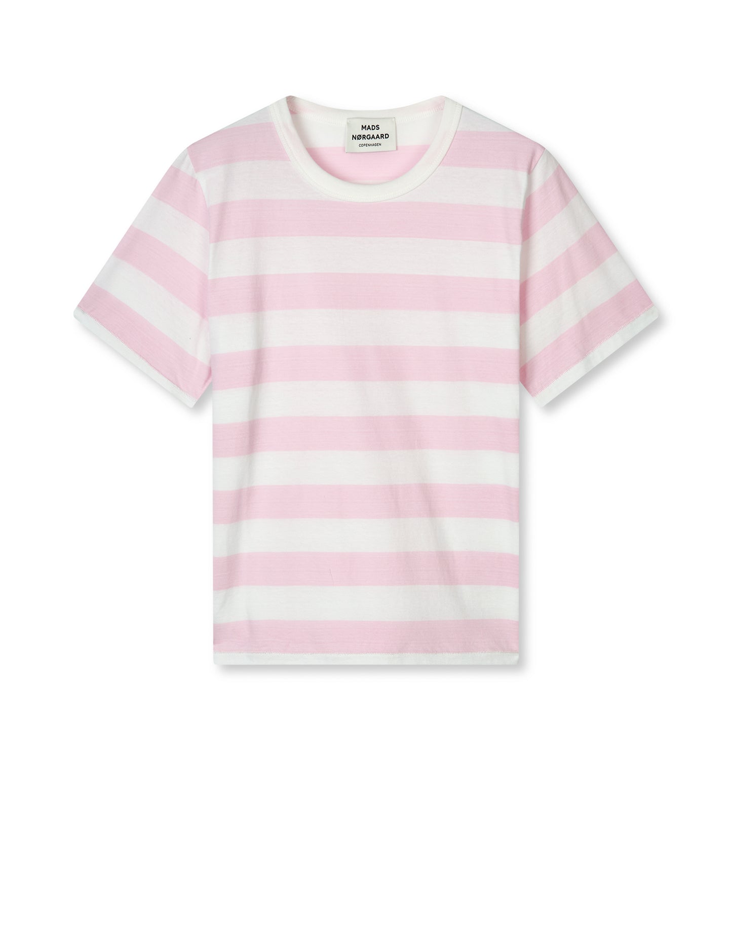 Single Cotton Grace Tee, Parfait Pink/White Alyssum