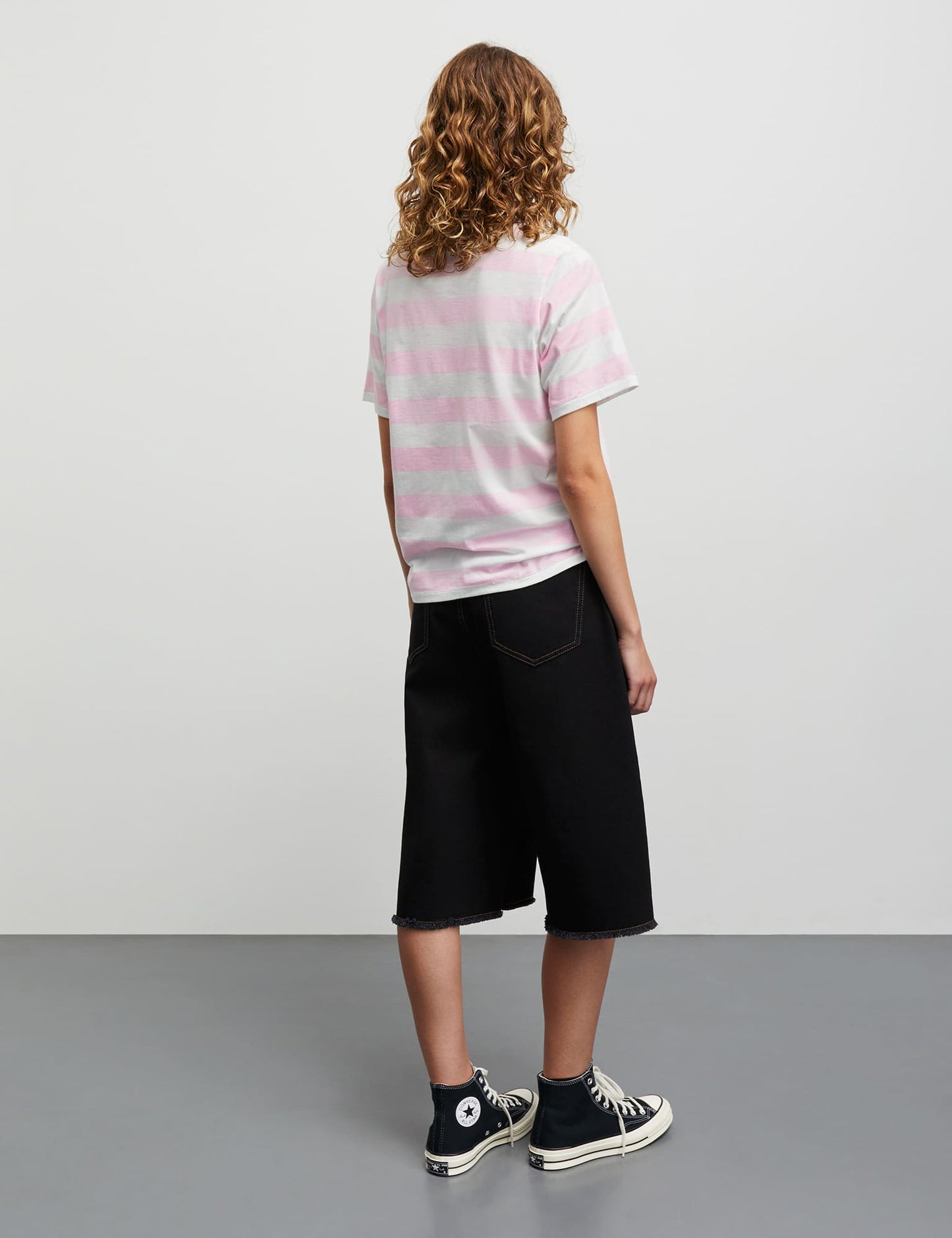 Single Cotton Grace Tee, Parfait Pink/White Alyssum