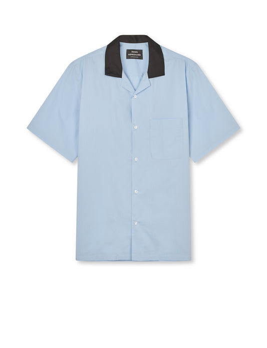 Prime Cotton Poplin Kenji Shirt SS, Cashmere Blue