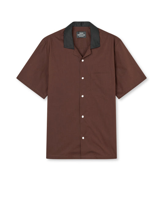 Prime Cotton Poplin Kenji Shirt SS, Chicory Coffee