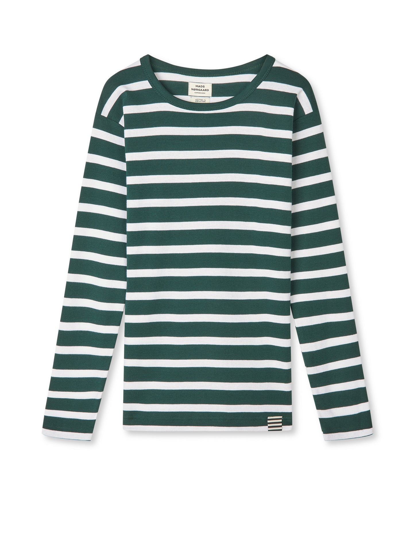 Trio Rib Tobino Tee LS, Pine Grove/White/Verdant Green