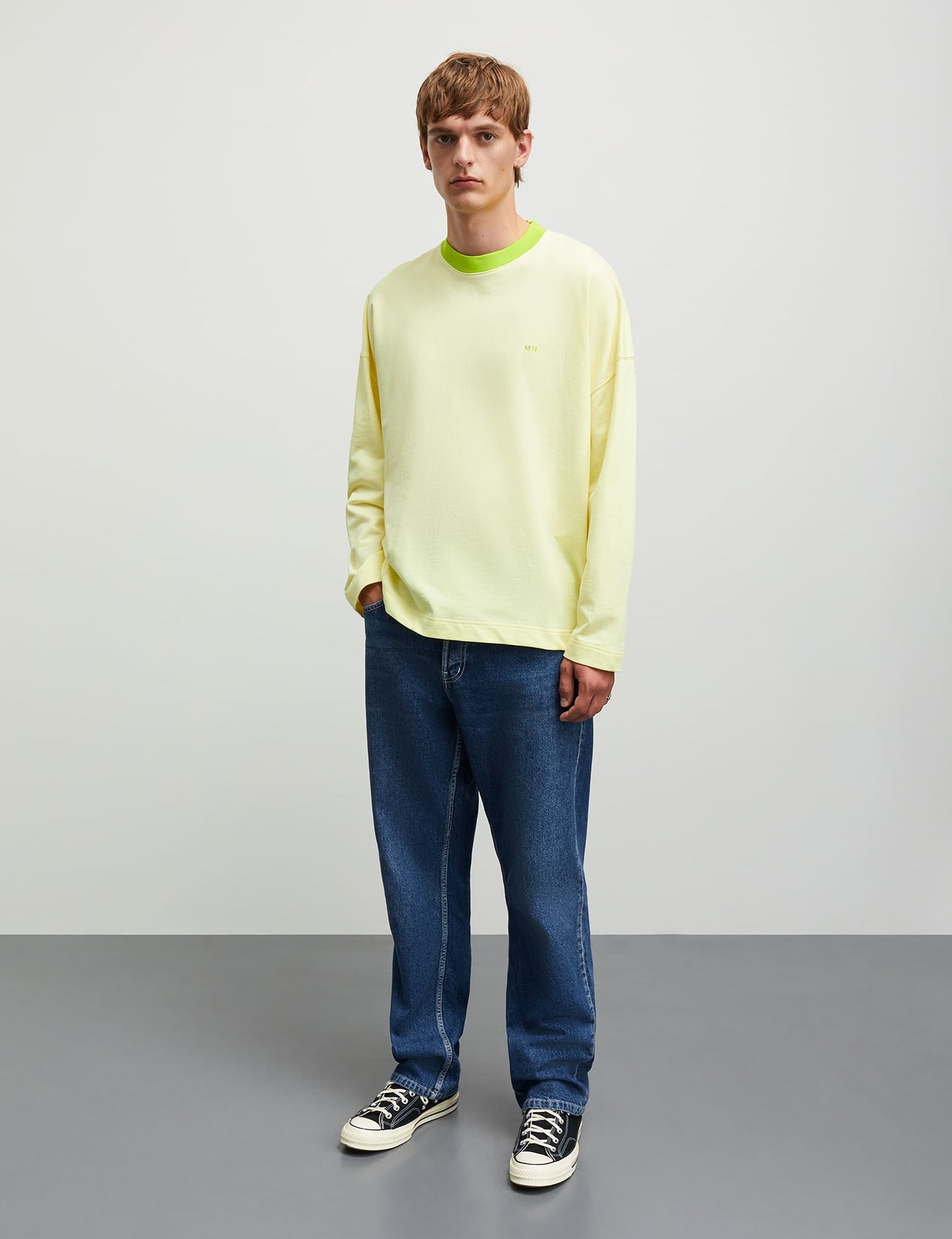 Light Terry Aksel Sweat, Tender Yellow