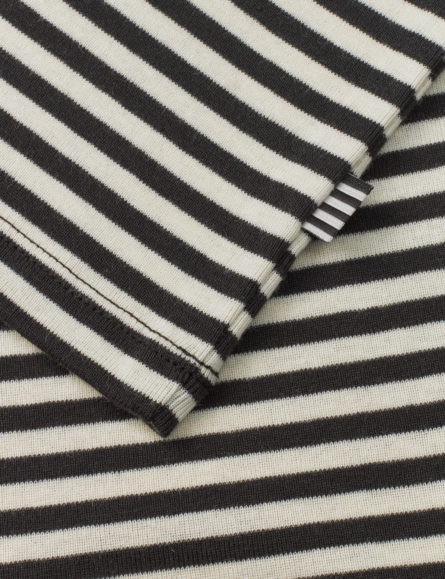 Soft Duo Striped Tobinino Tee LS, Black/Vanilla Ice