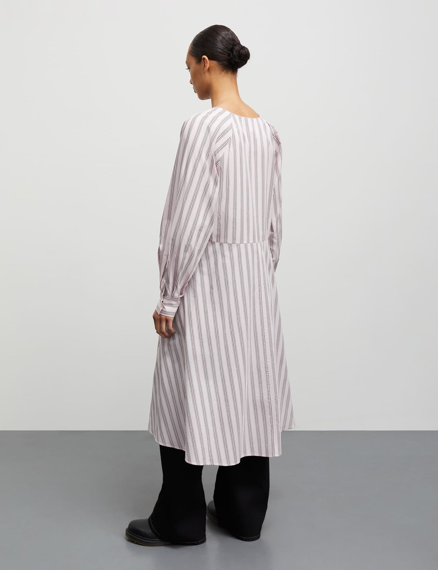 Poplinda Esme Dress, Pinstripe/Parfait Pink