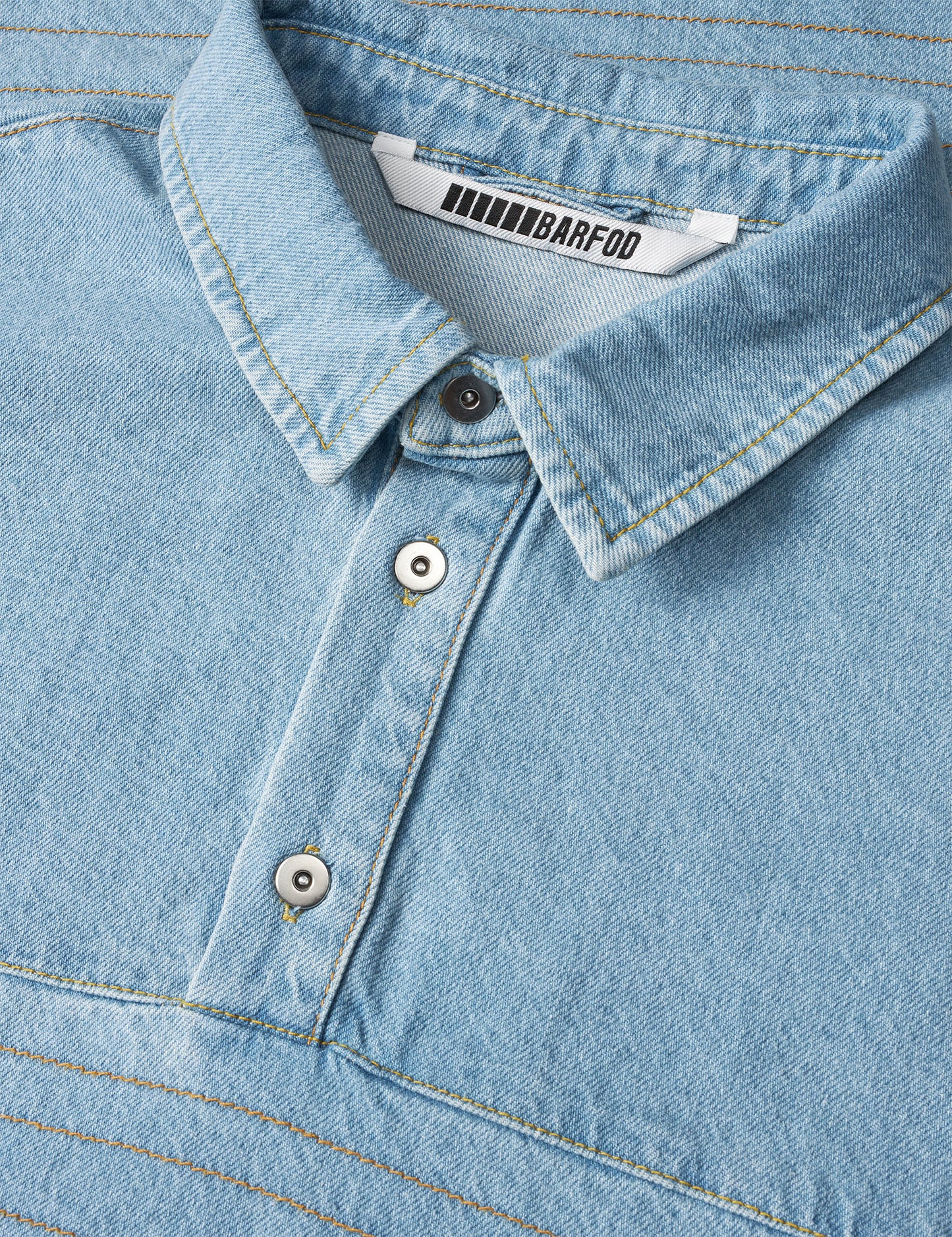 MB Denim Polo Shirt, Light Blue