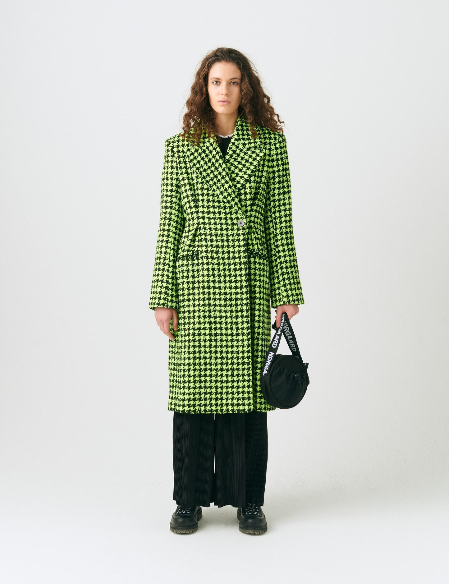 Perla Cleve Coat, Evening Primrose / Black