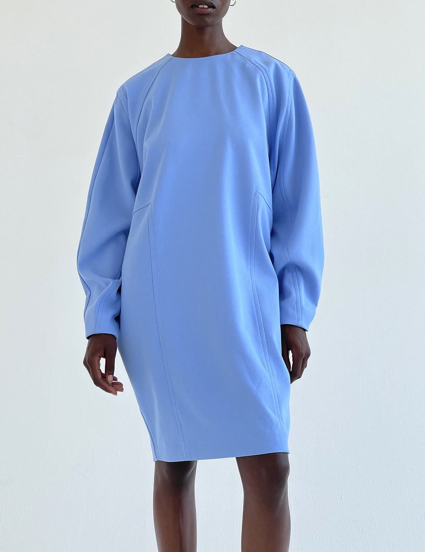 Soft Suiting Panton Dress,  Della Robbia Blue